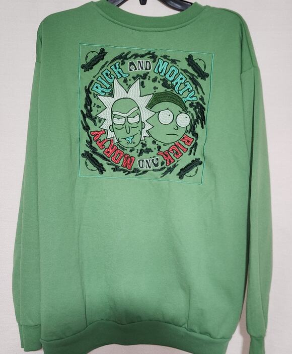 rick and morty Other - Rick and Morty green sweatshirt men's XL-embroidered